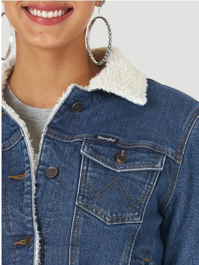 Women's Wrangler Sherpa Lined Denim Jacket
