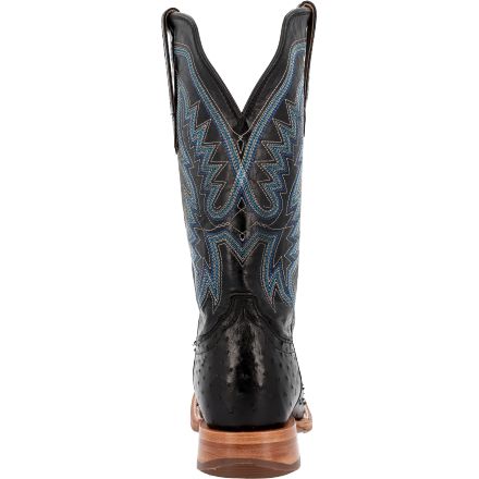 Men's Durango® PRCA Full-Quill Black Ostrich Western Boots