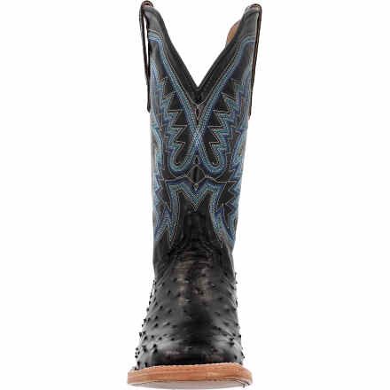 Men's Durango® PRCA Full-Quill Black Ostrich Western Boots
