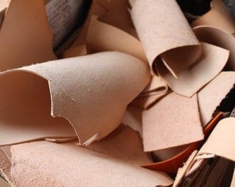Various Leather Scraps and Pieces - Bagged