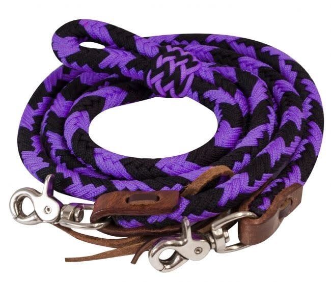 Nylon Roping Rein - 8' Braided with Snaps
