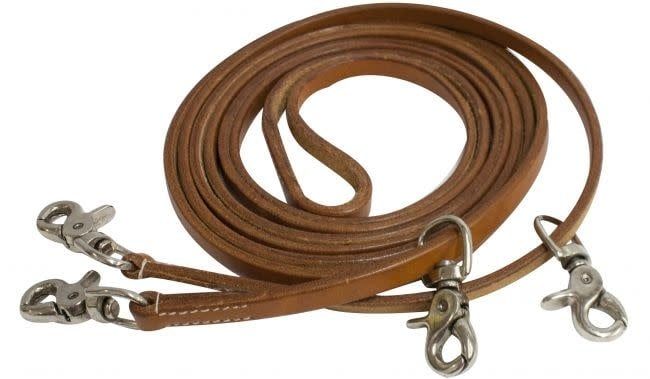 Leather Draw Reins (Side Pull Reins) - 11' x 1/2"