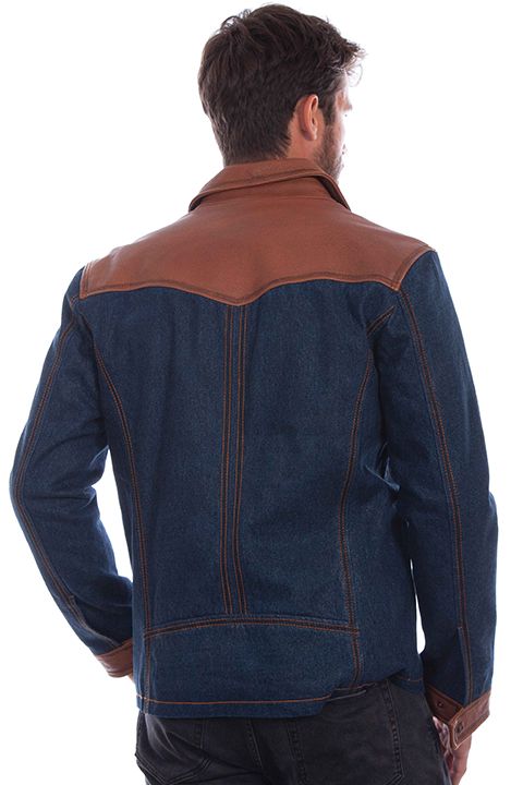 Men's Scully Denim and Leather Jacket