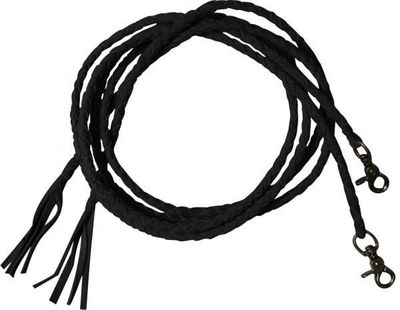 Leather Braided Split Reins Round Braid
