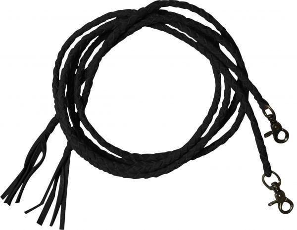 Leather Braided Split Reins Round Braid
