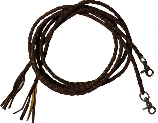 Leather Braided Split Reins Round Braid