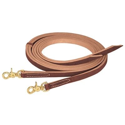 Leather Quick Change Split Reins- Snap  5/8" X 7