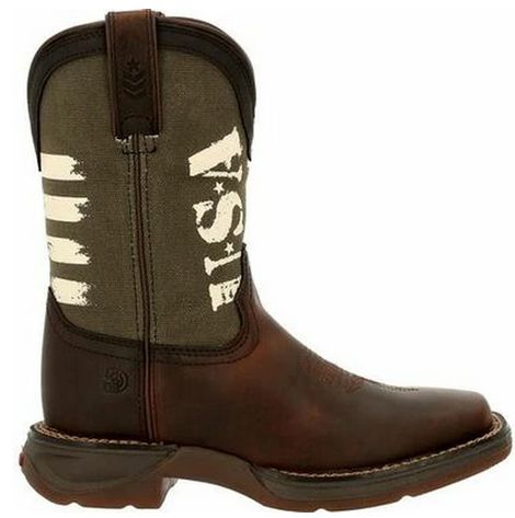 Children's Durango Army Green USA Western Boot