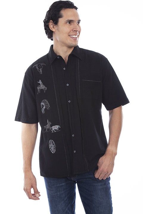 Men's Scully Western Charm Short Sleeve Shirt