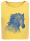 Children's Stirrups Horse Head Fitted Short Sleeve T-Shirt, Banana Cream 