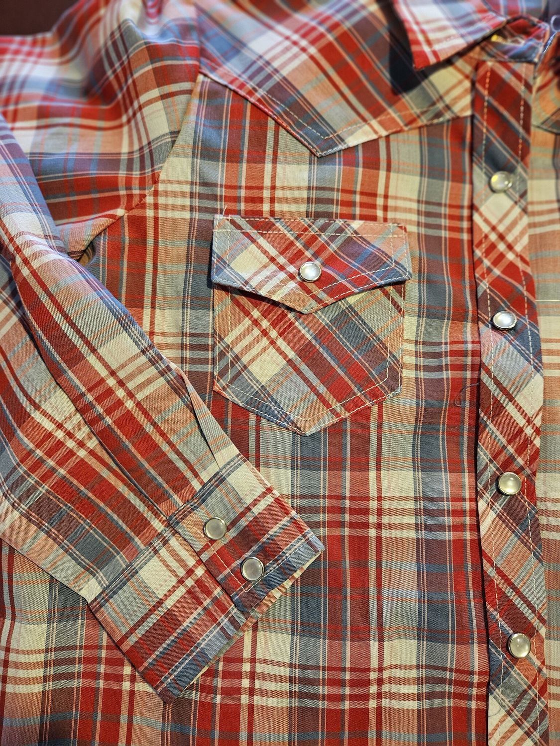 Girl's Ely LS Assorted Plaid Shirt, Size: Large