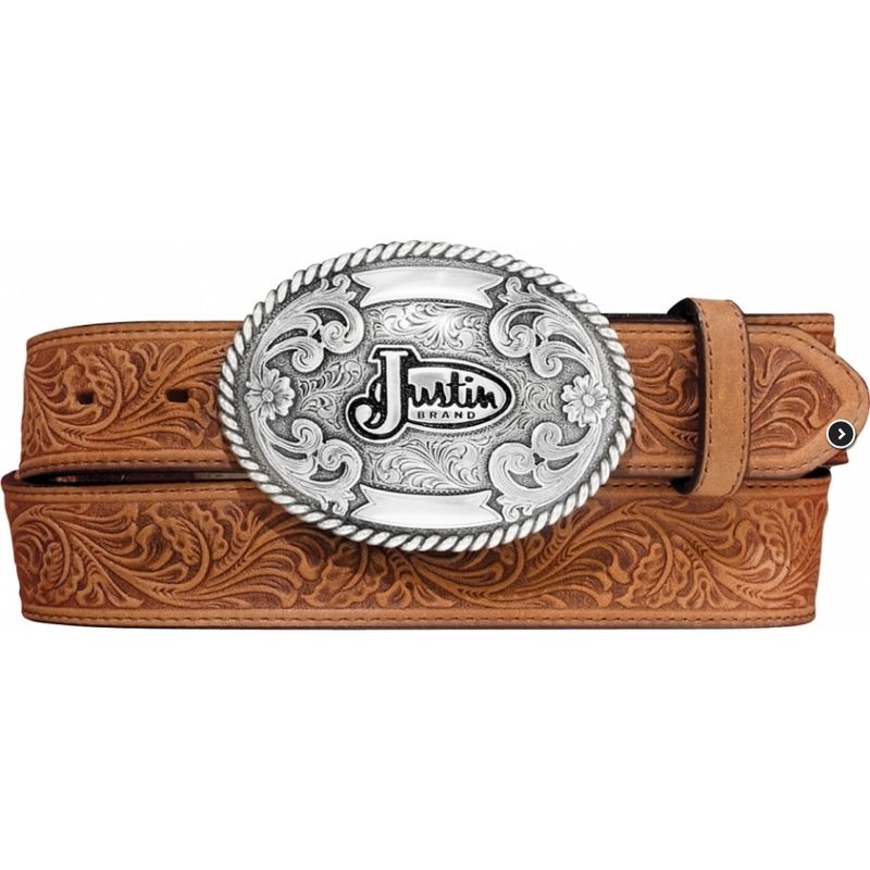 Adult - Justin Trophy Belt Tan
