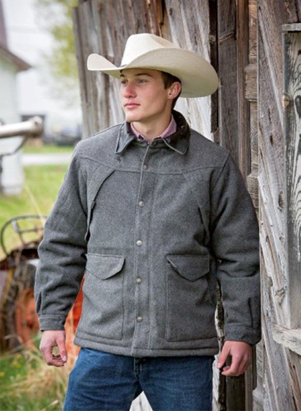 Men's Ranch Wool Coat - Black