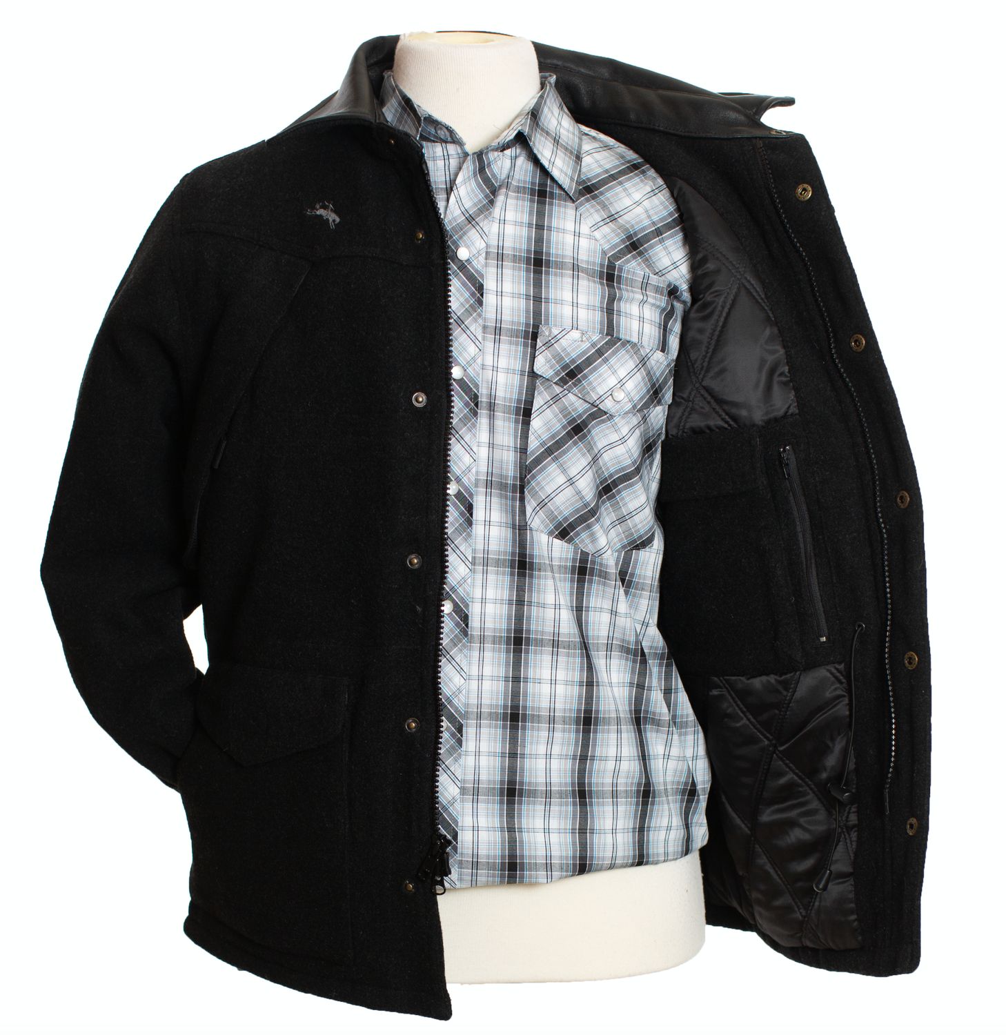 Men's Ranch Wool Coat - Black, Size: X-Large Tall