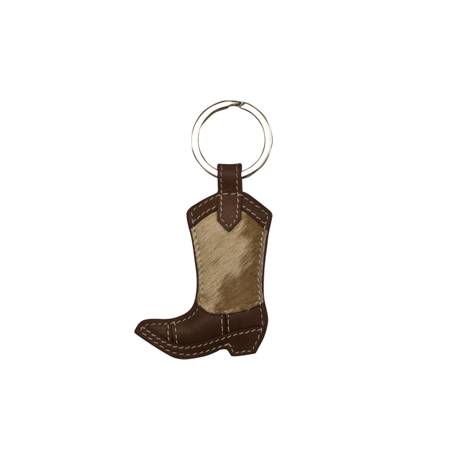 Key Chain - Boot Key Fob w/Hair