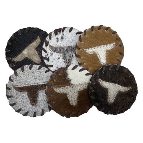 Cowhide Coasters - Set of Four