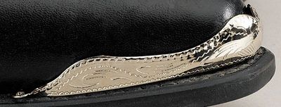 Boot Toe Tips - Engraved Silver
