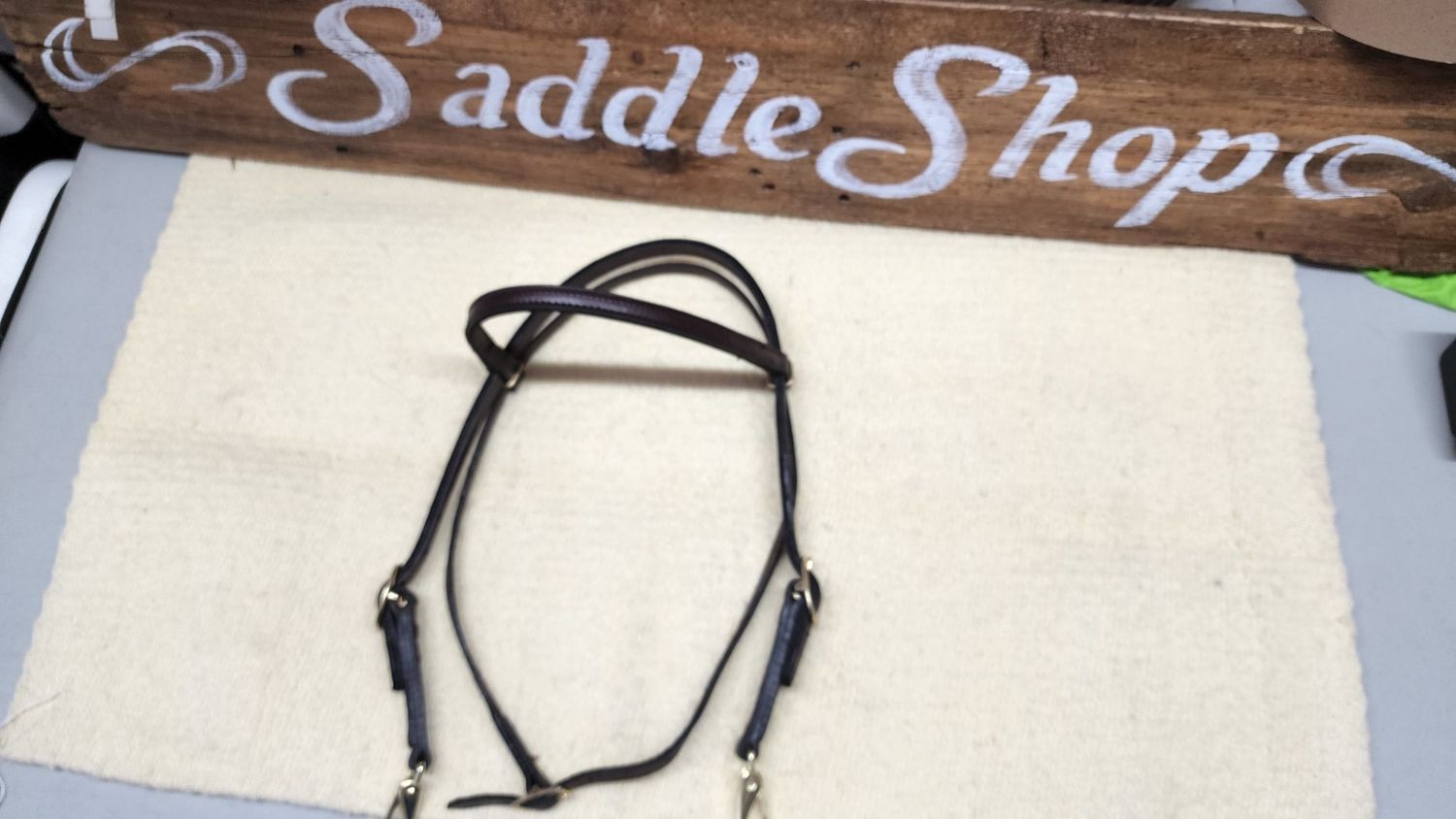 Circle L Plain Browband Headstall w/Cheek Snaps- Chocolate