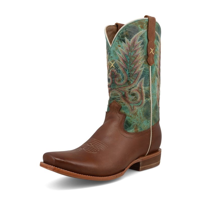 Women's Twisted X 11" Rancher Ginger & Distressed Turquoise Boots