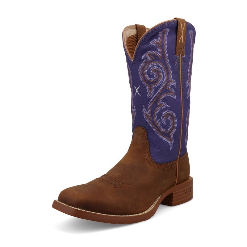 Women's Twisted X Tech X Boot - Distressed Saddle & Iris