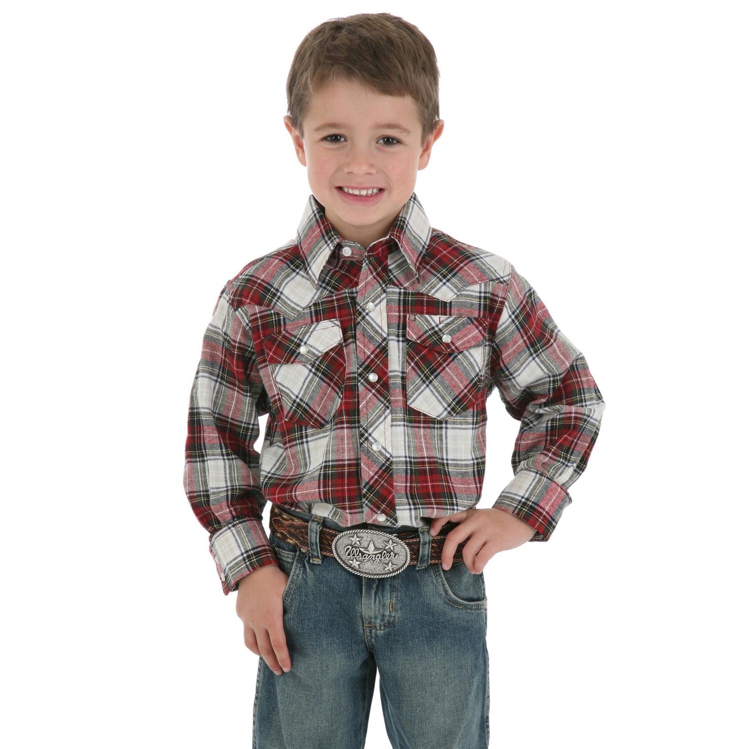 Boy's Wrangler Western Flannel Shirt