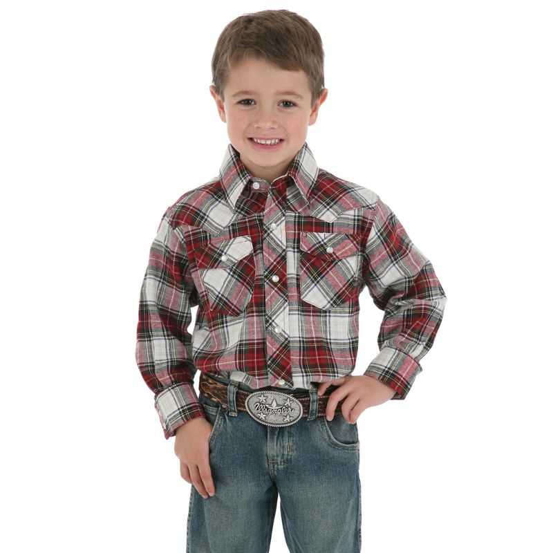 Boy's Wrangler Western Flannel Shirt