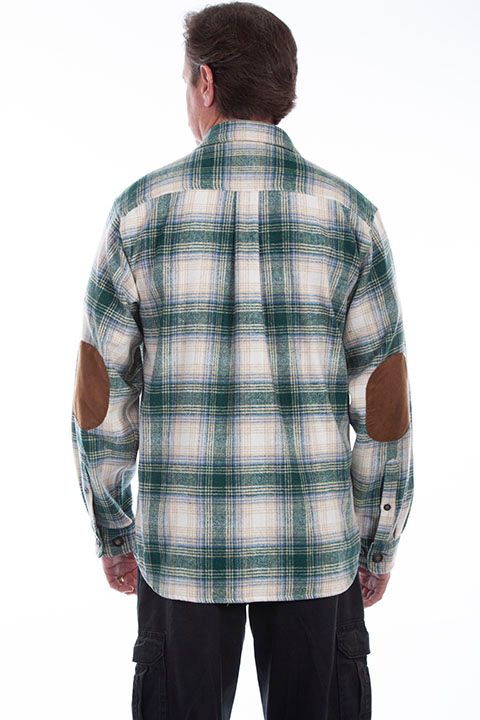 Men's Scully Brawney Flannel Plaid Shirt - Green