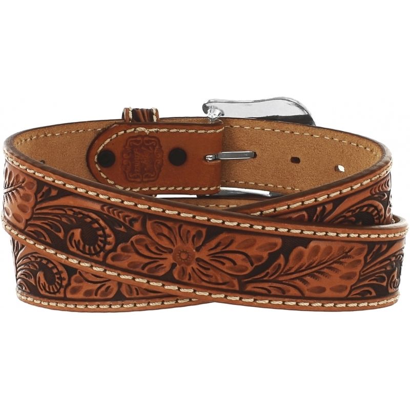 Adult - Tony Lama Floral Hand Tooled Belt