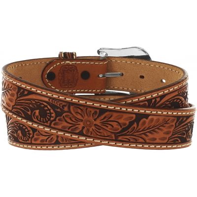 Adult - Tony Lama Floral Hand Tooled Belt