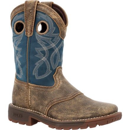 Children's Rocky Kids' Legacy 32 Western Boot - Blue and Tan