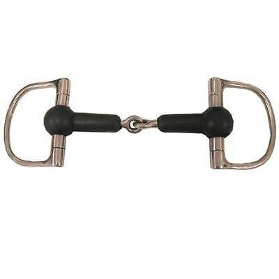 Dee Ring - Adjusta Bit Rubber Mouth Snaffle, 4 3/8"-5 1/4"