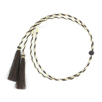 Stampede Strings - Natural Braided Horsehair, Black/White