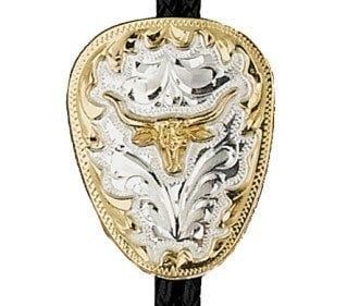 Bolo Tie - German Silver Longhorn