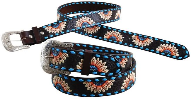 Adult - Sunflower Buckstitch Belt