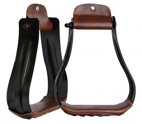 Showman Steel Stirrups Black Adult