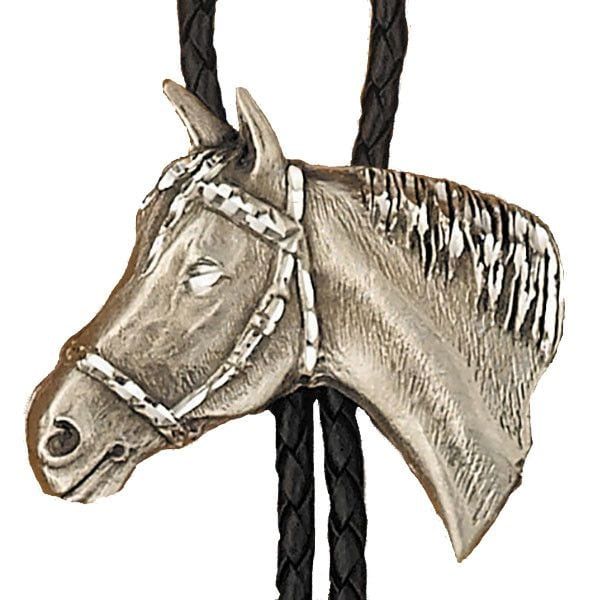 Bolo Tie - Pewter Horsehead