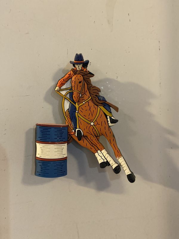 Barrel Racer Refrigerator Magnet