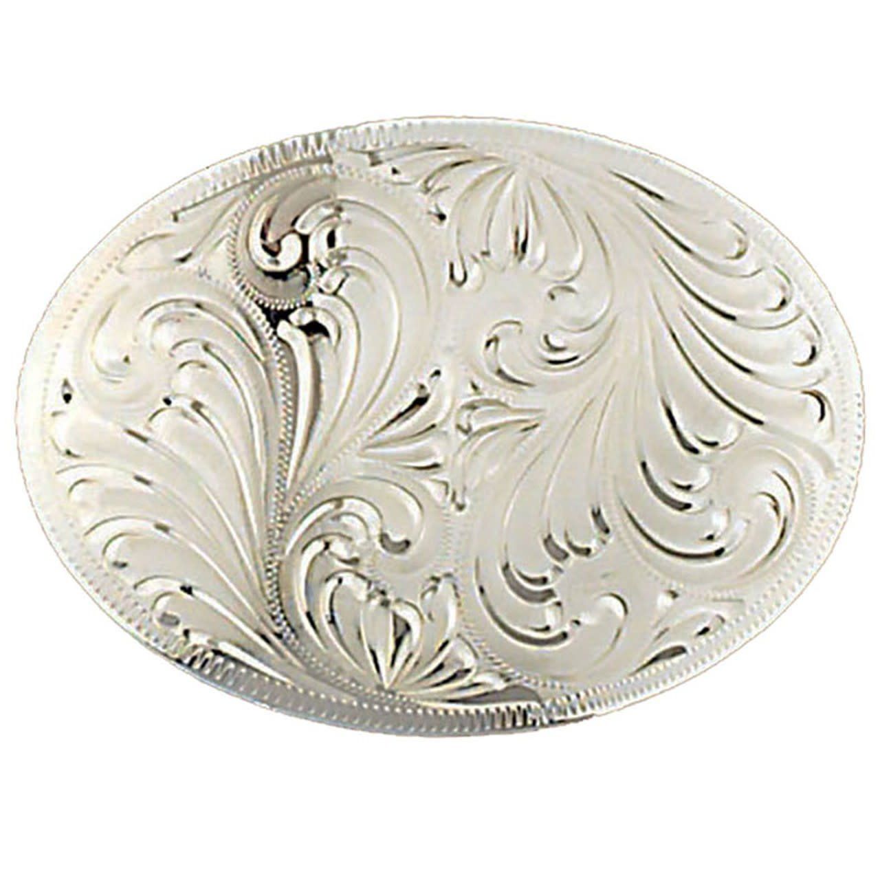 Belt Buckle - Oval Silver