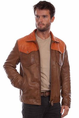Men's Scully Two Tone Leather Jacket