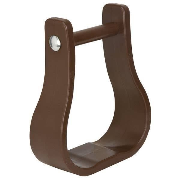 Polymer/Synthetic Western Stirrups - Brown, Full