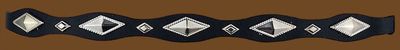 Hat Band - Silver Diamond Concho Black