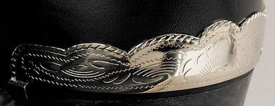 Boot Heel Guards - Scalloped Silver Engraved