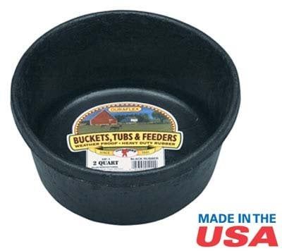 Rubber Feed Pan Black - 2 QT