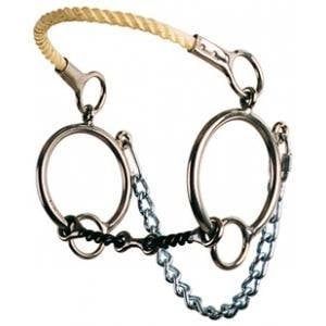 Combination - Reinsman Ring Bit Stage E - Twisted Wire Dog Bone Snaffle