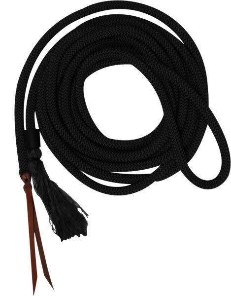 Nylon Braided Mecate Rein Brown - 23'