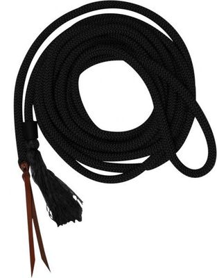 Nylon Braided Mecate Rein Brown - 23'