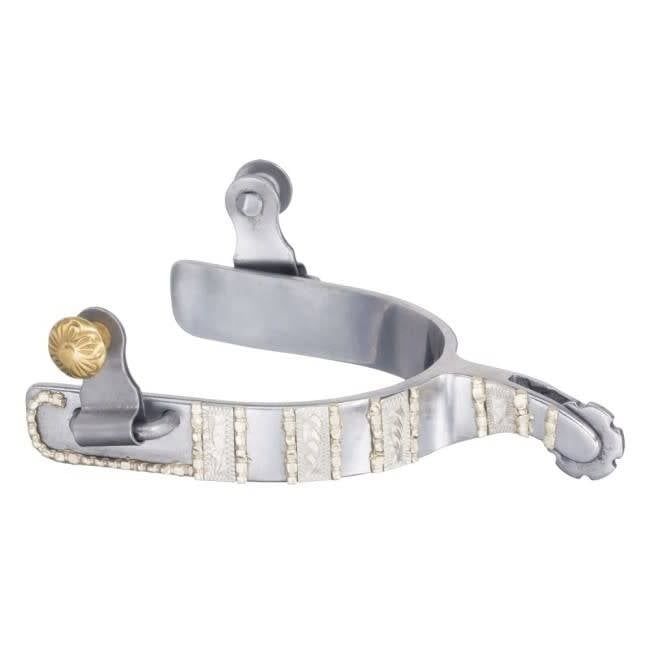 Spurs - Sweet Iron w/Berry Edge Silver Stripe and Dot Design