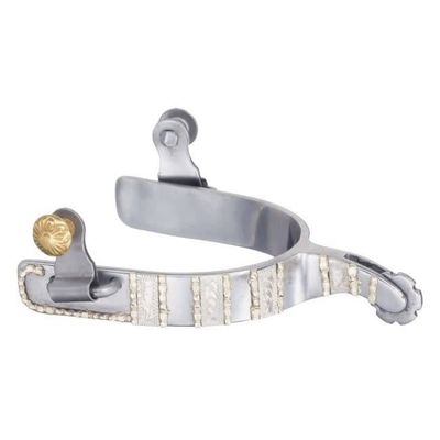 Spurs - Sweet Iron w/Berry Edge Silver Stripe and Dot Design