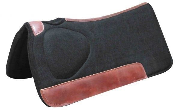 Showman Black Felt Saddle Pad w/Build-Up Shoulder