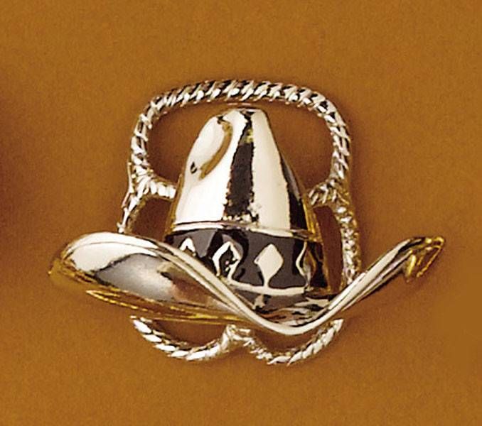 Scarf Slide - Silver Hat w/ Rope Edge - U.S.A. Made